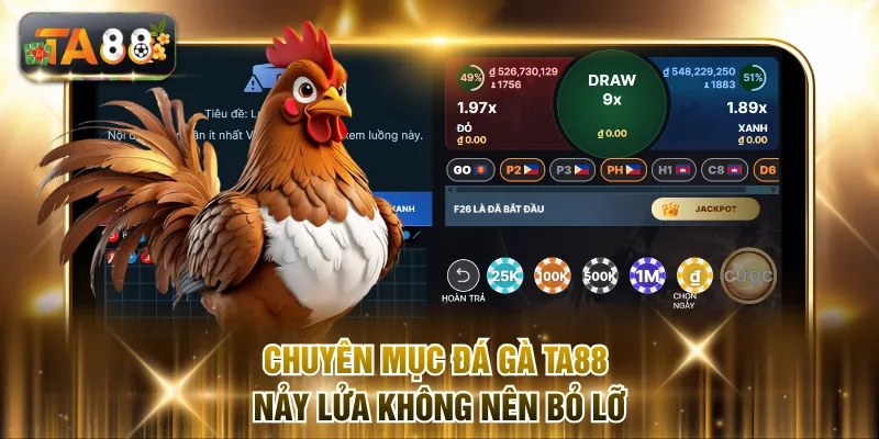 Chuyên mục đá gà TA88 nảy lửa không nên bỏ lỡ